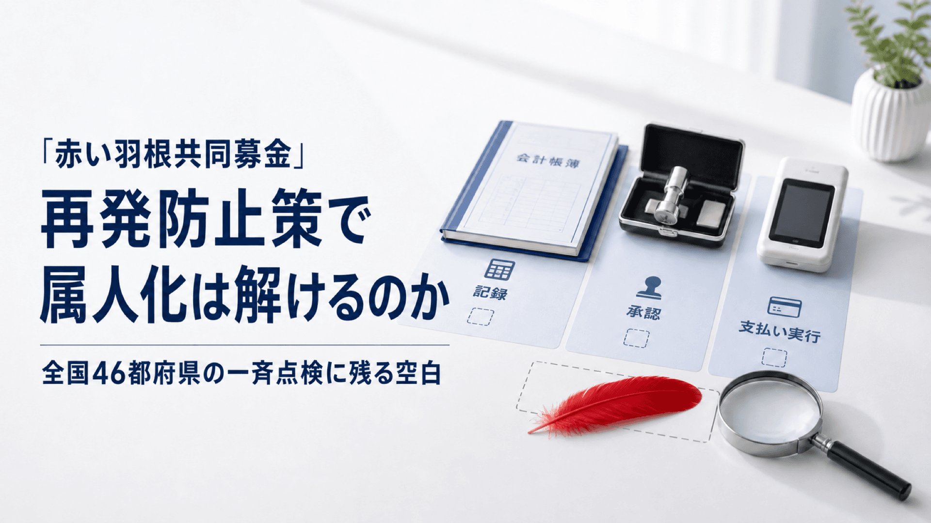 「赤い羽根共同募金」使途不明金の再発防止策で属人化は解けるのか|全国46都府県の一斉点検に残る空白