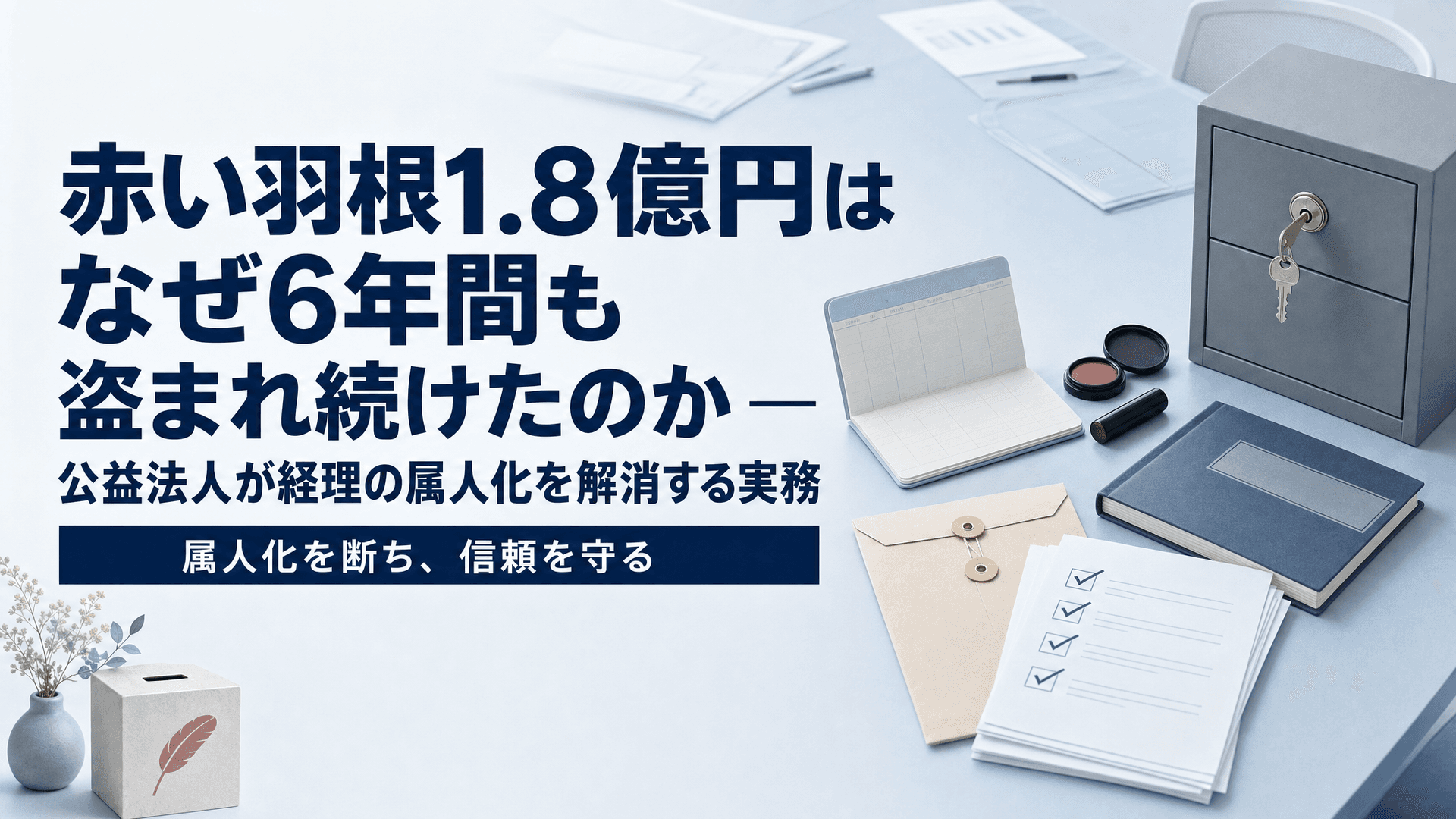 赤い羽根1.8億円はなぜ6年間も盗まれ続けたのか ― 公益法人が経理の属人化を解消する実務